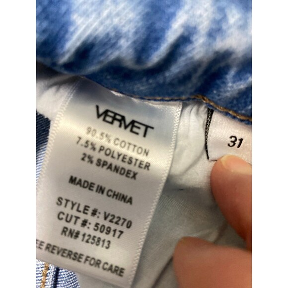 31 Vervet High-Rise Skinny Distressed Raw Hem Light Wash - Picture 7 of 7